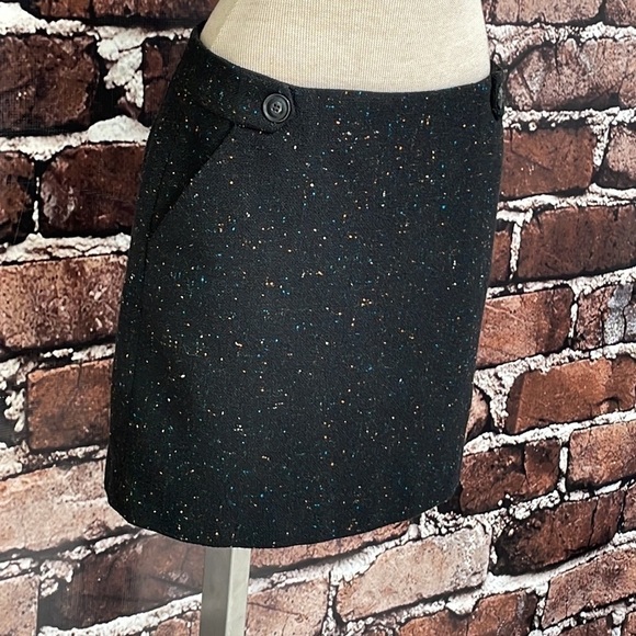 Outback Red Tweed Skirt Black Speckled Pencil Mini Size 2 - Picture 4 of 13